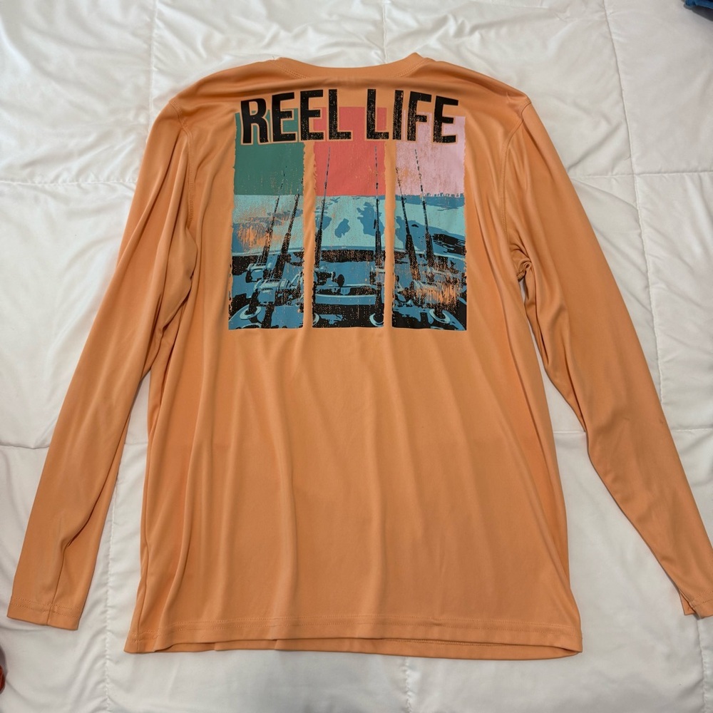 Orange Long Sleeve Graphic Tee